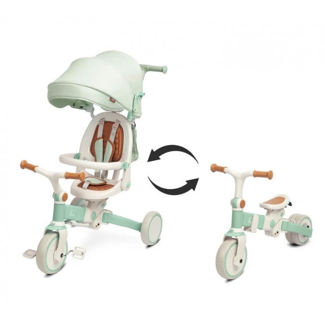 Τρίκυκλο και τροχός ζυγοστάθμισης 2in1 Faro Green Caretero Toyz