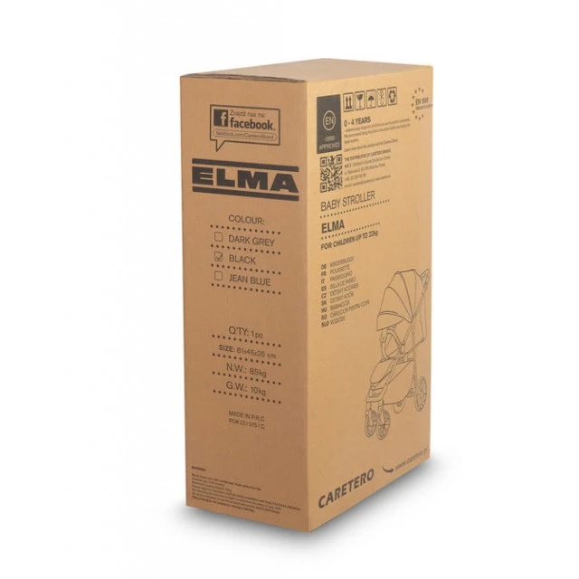 Καρότσι Elma Black Caretero