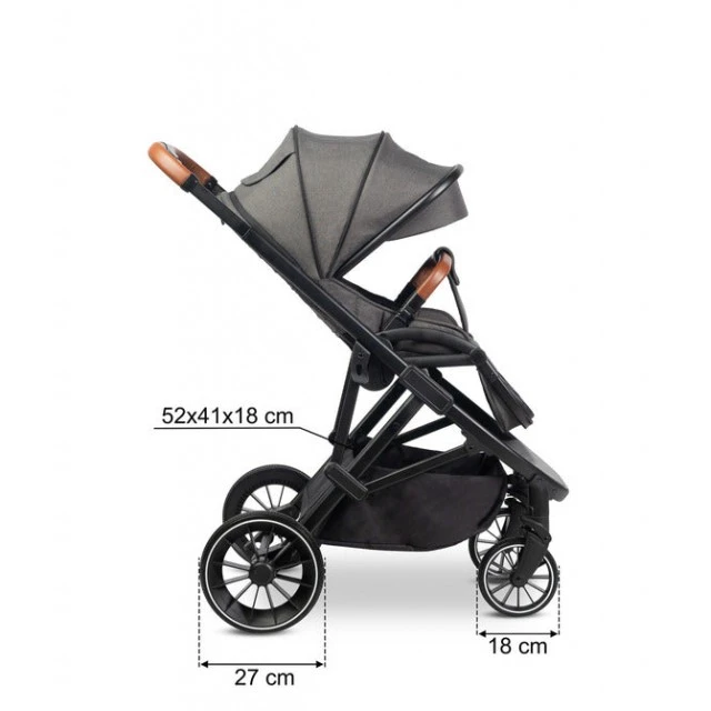 Αναλογία καροτσιού Dark Grey Caretero