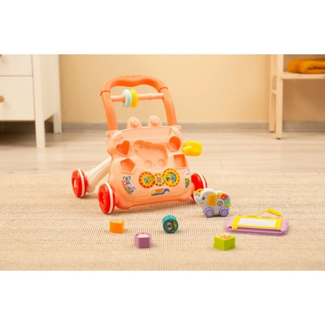 Εκπαιδευτικό περπατούρι Zoo Pusher Pink Caretero Toyz