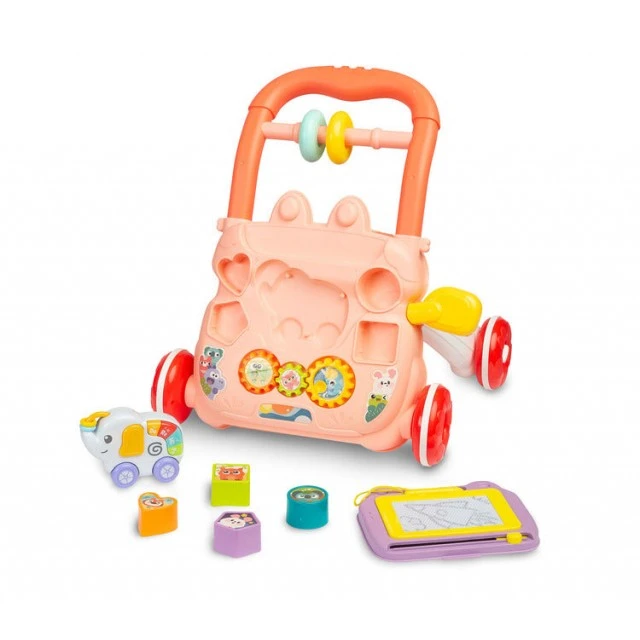 Εκπαιδευτικό περπατούρι Zoo Pusher Pink Caretero Toyz