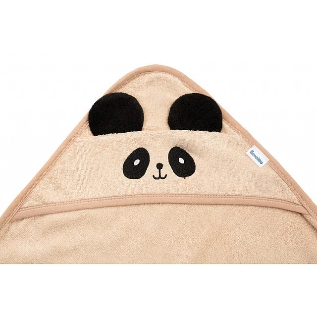 Πετσέτα μπάνιου Panda 90x90cm Μπεζ 100% Βαμβάκι