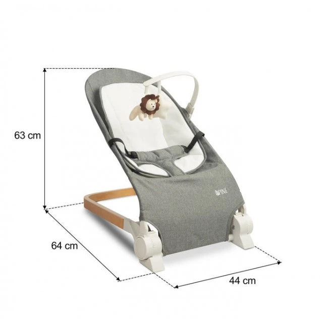 Chaise lounge Bouncer Pine Grey Caretero