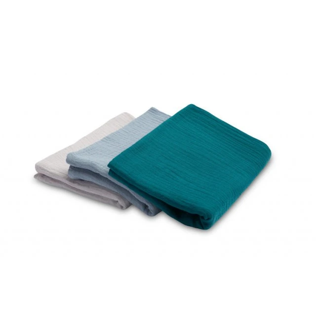 Πάνες Muslin Uniform Μπλε 3 Τεμαχίων 60x80cm
