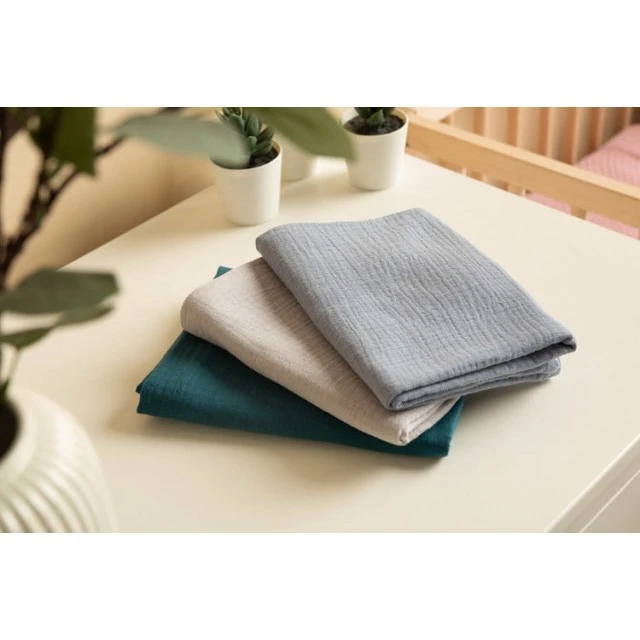 Πάνες Muslin Uniform Μπλε 3 Τεμαχίων 60x80cm
