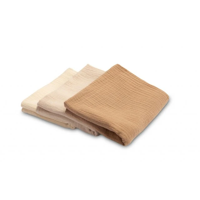 Πάνες Muslin Ολόκληρες Καφέ 3 Τεμαχίων 60x80cm
