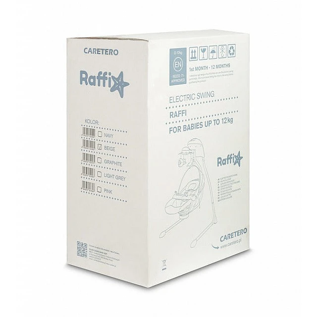 Ηλεκτρική Κούνια Raffi Beige Caretero