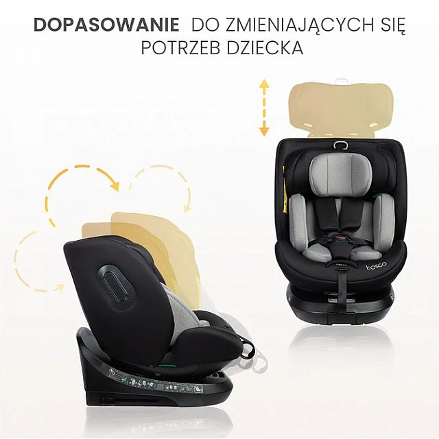 Κάθισμα αυτοκινήτου Bosco I-Size Μαύρο (40-150cm) Caretero