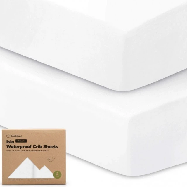 Σεντόνι και Προστατευτικό 2 σε 1 Protect+ 60X120εκ. 2 τεμάχια λευκό KeaBabies