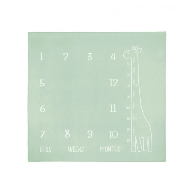 Μουσελίνα φωτο-κάπα Giraffe Mint 120x120 εκ.