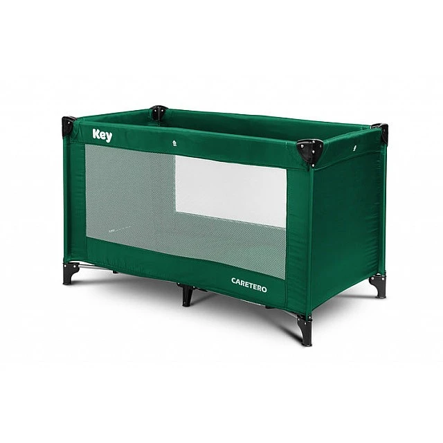 Αναδιπλούμενο παρκοκρέβατο για ταξίδια Key Dark Green Caretero