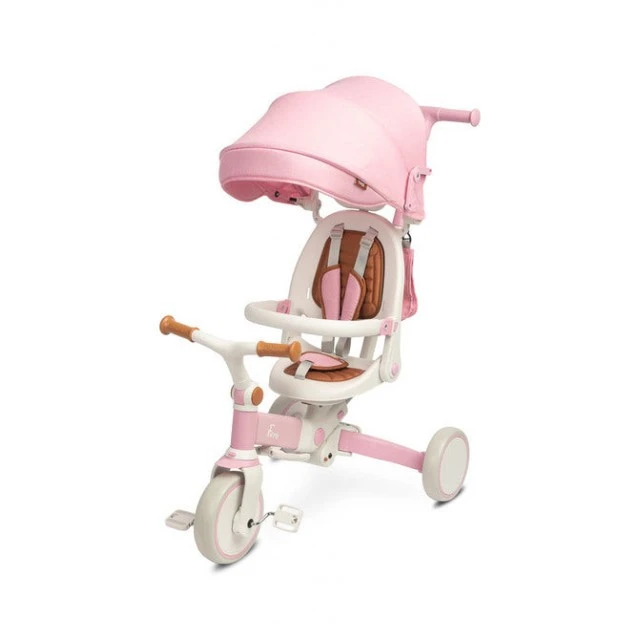 Τρίκυκλο και τροχός ζυγοστάθμισης 2 σε 1 Faro Pink Caretero Toyz