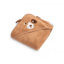 Πετσέτα μπάνιου σκύλου 90x90cm Καφέ 100% Βαμβάκι