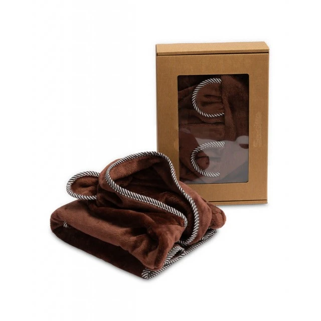 Κομψό Παιδικό Μπουρνούζι 1-2 ετών Teddy Bear Brown