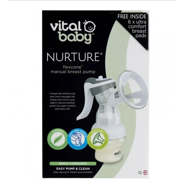 Χειροκίνητο θήλαστρο Flexcone + 6 Pads Vital Baby