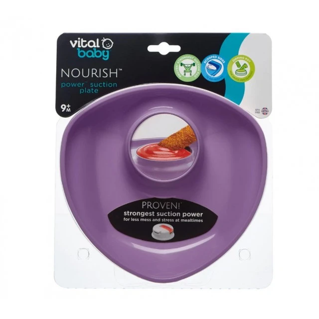 Παιδικό πιάτο με Vacuum Purple Vital Baby