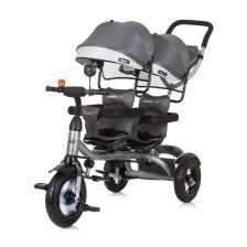 Τρίκυκλο για δίδυμα "2PLAY" ασημί γκρι