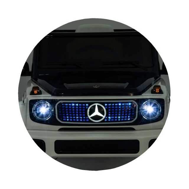 Ηλεκτροκίνητο τζιπ Mercedes EQG λευκό EVA, δερμάτινο
