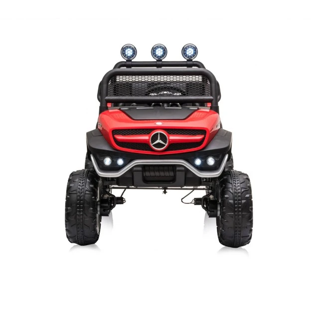 Ηλεκτροκίνητο τζιπ Mercedes UNIMOG κόκκινο EVA, δερμάτινο