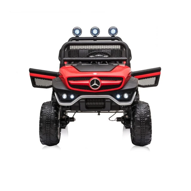 Ηλεκτροκίνητο τζιπ Mercedes UNIMOG κόκκινο EVA, δερμάτινο