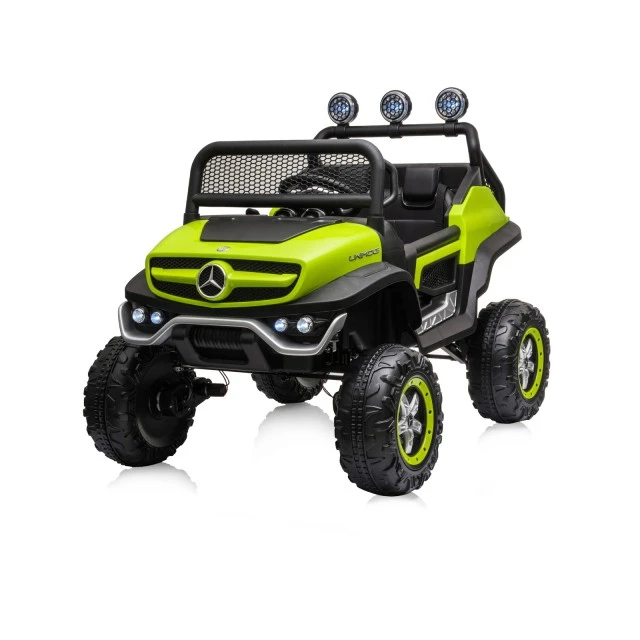 Ηλεκτροκίνητο τζιπ Mercedes UNIMOG πράσινο EVA, δερμάτινο