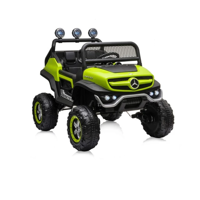 Ηλεκτροκίνητο τζιπ Mercedes UNIMOG πράσινο EVA, δερμάτινο