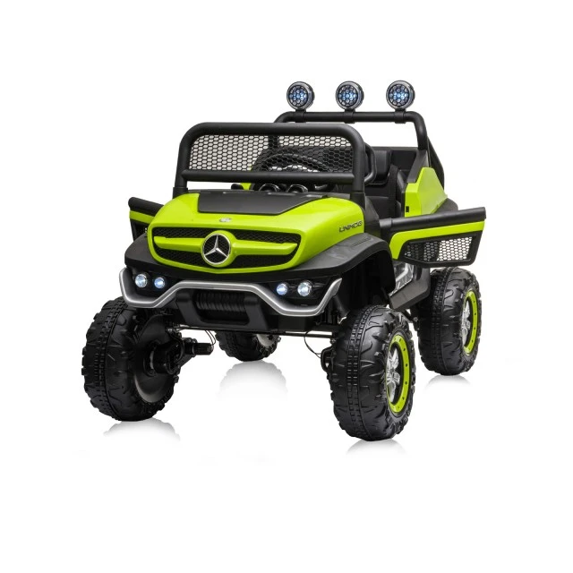 Ηλεκτροκίνητο τζιπ Mercedes UNIMOG πράσινο EVA, δερμάτινο