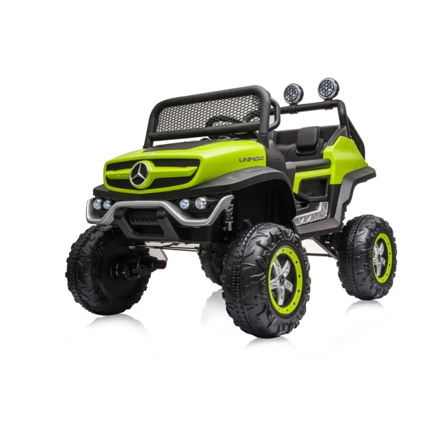 Ηλεκτροκίνητο τζιπ Mercedes UNIMOG πράσινο EVA, δερμάτινο