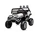 Акумулаторен джип Mercedes UNIMOG бял EVA, кожена
