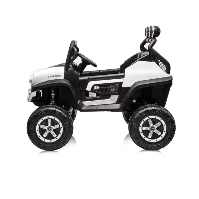 Ηλεκτροκίνητο τζιπ Mercedes UNIMOG λευκό EVA, δερμάτινο