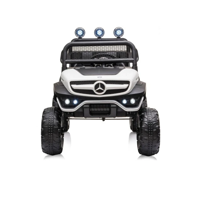 Ηλεκτροκίνητο τζιπ Mercedes UNIMOG λευκό EVA, δερμάτινο