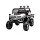 Акумулаторен джип Mercedes UNIMOG бял EVA, кожена