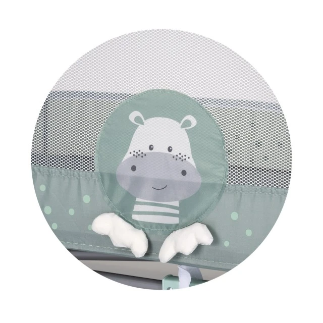 Φορητό παρκοκρέβατο Capri Hippo green