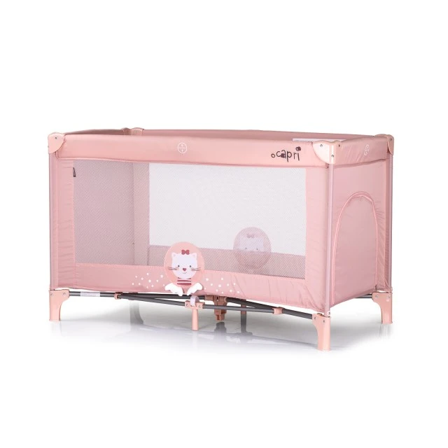 Φορητό παρκοκρέβατο Capri Kitty pink