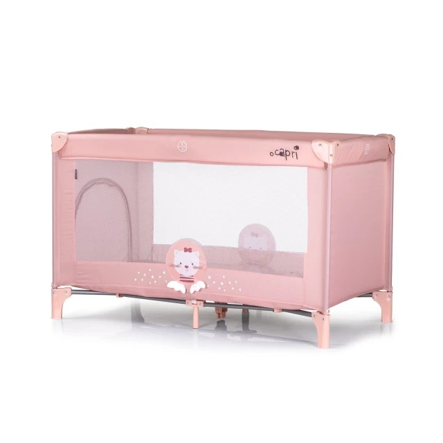 Φορητό παρκοκρέβατο Capri Kitty pink