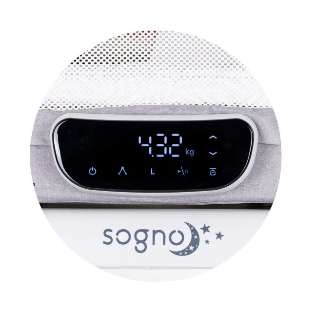 Παρκοκρέβατο με οθόνη LED Sogno γκρι