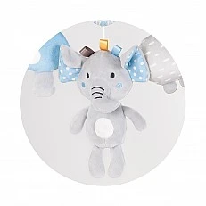 Μουσικό παιχνίδι κρεβατιού "Happy Elephant" μπλε