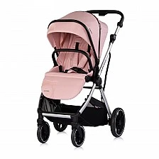 Παιδικό καρότσι 3 σε 1 "Aurora" σε ροζ χρώμα