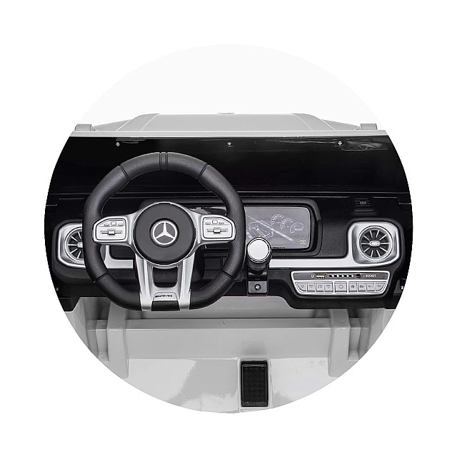 Ηλεκτρικό SUV MERCEDES G63 για δύο παιδιά λευκό EVA