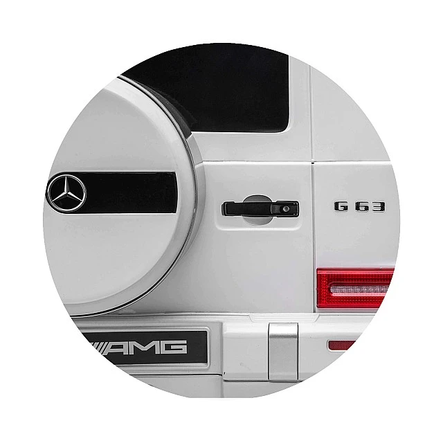 Ηλεκτρικό SUV MERCEDES G63 για δύο παιδιά λευκό EVA