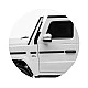 Ηλεκτρικό SUV MERCEDES G63 για δύο παιδιά λευκό EVA