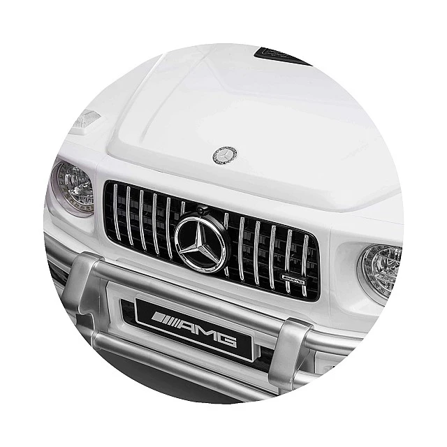 Ηλεκτρικό SUV MERCEDES G63 για δύο παιδιά λευκό EVA