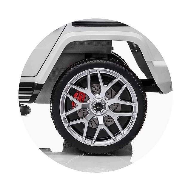 Ηλεκτρικό SUV MERCEDES G63 για δύο παιδιά λευκό EVA