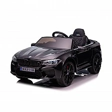 Ηλεκτρικό αυτοκίνητο BMW M5 μαύρο, ελαστικά EVA, δέρμα