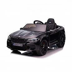 Ηλεκτρικό αυτοκίνητο BMW M5 μαύρο, ελαστικά EVA, δέρμα