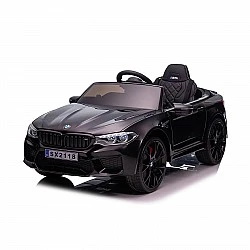 Ηλεκτρικό αυτοκίνητο BMW M5 μαύρο, ελαστικά EVA, δέρμα
