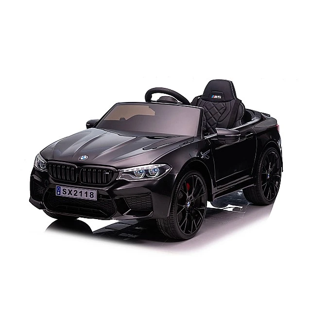 Ηλεκτρικό αυτοκίνητο BMW M5 μαύρο, ελαστικά EVA, δέρμα