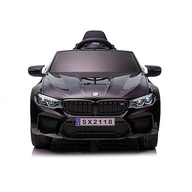 Ηλεκτρικό αυτοκίνητο BMW M5 μαύρο, ελαστικά EVA, δέρμα
