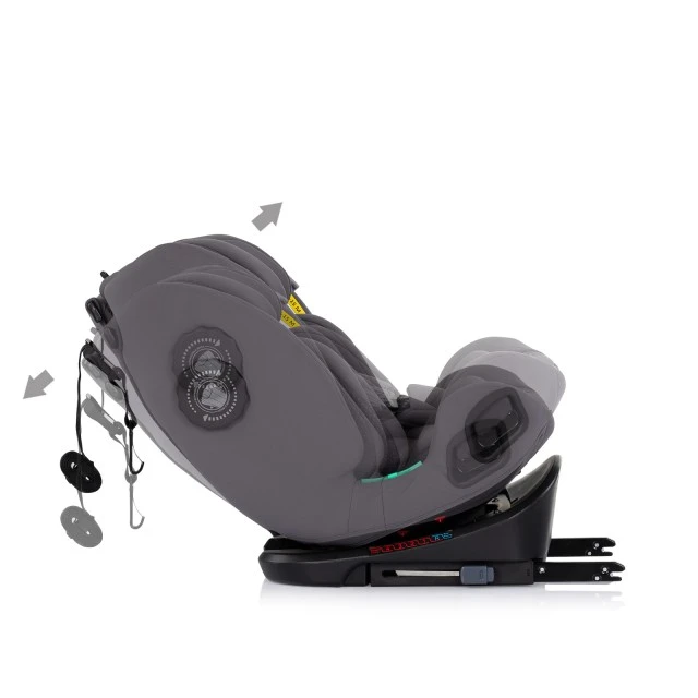 Κάθισμα αυτοκινήτου 360 I-size40-150 Techno iGROW γκρι