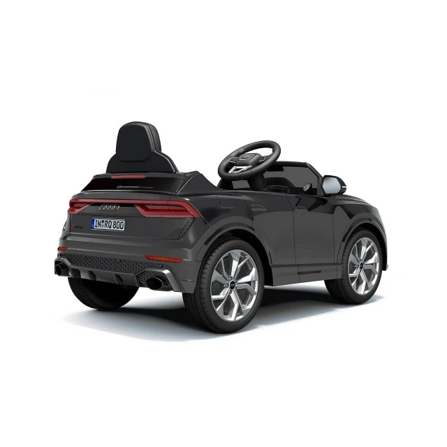 Ηλεκτροκίνητο αυτοκίνητο AUDI RS Q8, EVA ελαστικά, δερμάτινο, μαύρο